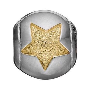 Christina sølv Moon & Star Kugle med forgyldt stjerne og måne, model 623-S87 køb det billigst hos Guldsmykket.dk her